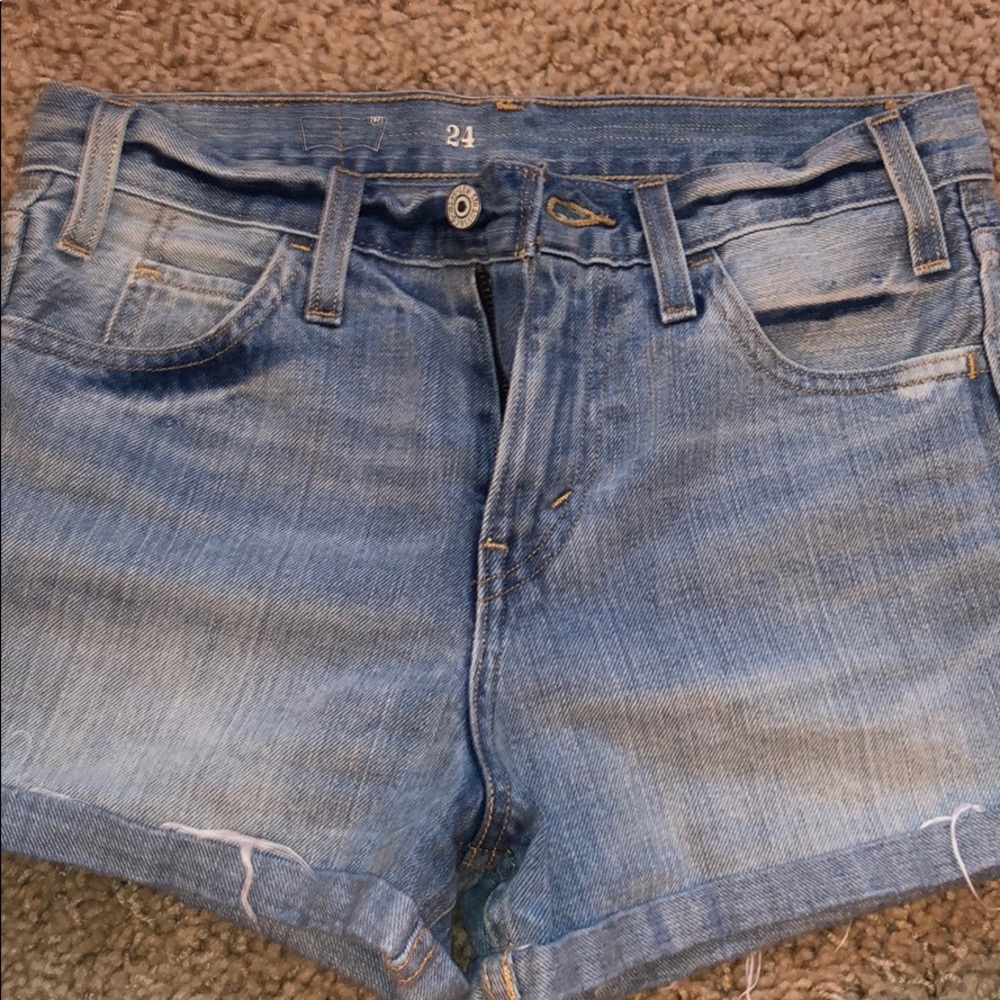 Levi’s high waisted jean shorts